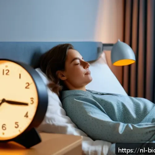 Home 32 바이오해킹과 체형 변화 - A serene bedroom scene showcasing a Dutch adult woman peacefully sleeping in a cozy, modern bedroom ...